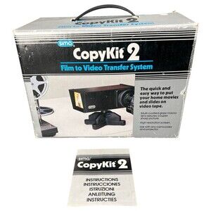Vintage 1991 Sima CopyKit 2 Film to Video Transfer System w/ Box & Instructions